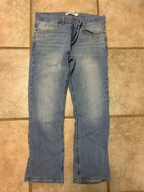 True Craft Men’s Jeans 38x30 Straight Leg Light Wash Denim Y2K Casual